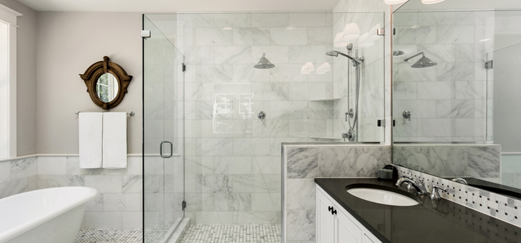 bathroom shower door installation in San Diego